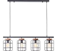 BRILLIANT: Lámpara colgante Gwen, 4 luces, color , acero/madera