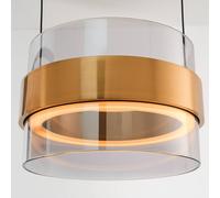 Brilliant Lámpara colgante LED Inside color latón/gris humo, longitud 105 cm EC:EPREL:2290590