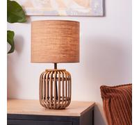 BRILLIANT, lámpara de mesa Woodrow, 42 cm, color natural, modelo 93148/09