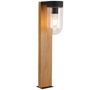BRILLIANT. Lámpara de pared exterior para zócalo, 55 cm, color marrón Cabar, IP44, casquillo E27, 40 vatios, regulable, apta para bombillas estándar