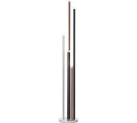 BRILLIANT, lámpara de pie de 5 luces, modelo Cembalo, color plateado, IP20, 22 vatios, LED integrado, regulable