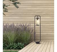 BRILLIANT: Lámpara exterior de pared, modelo Sidney, 85 cm, color /transparente, con estructura de metal y pantalla de vidrio
