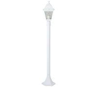 BRILLIANT: Lámpara exterior de pie Nissie | Lámpara decorativa para iluminar caminos | Blanca | 100 cm | 1 x E27, máx. 60 W | IP44