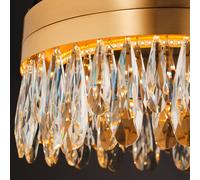 Brilliant Lámpara LED de techo Celestia, Ø 40 cm, color latón, cristal EC:EPREL:2290556