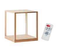 Brilliant LED Stehleuchte Würfel aus Holz Eiche 25W Warmweiß Dimmbar