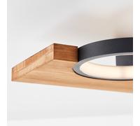 Brilliant Plafón Cheesy de madera, 2 luces