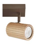Brilliant Plafón Lakewood, madera, longitud 31 cm, 2 luces