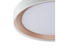 Brilliant Plafón LED Waldo, blanco/oro rosa, Ø 38,5 cm, CCT, atenuable. EC:EPREL:2602725
