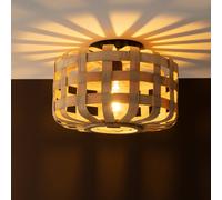 Brilliant Plafón Woodline, pantalla de bambú Ø 36 cm