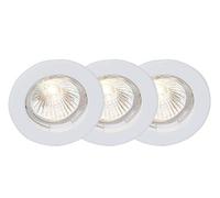 Brilliant Ron empotrable Leuchten Set: 3 pieza, fijo, de 3 focos, GU5,3, 3 x 16 W/155 lm, 2800 K, metal, color blanco g94647/05