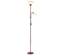 Brilliant Spari Deckenfluter mit Leselampe rot - LED Stehlampe - 1,8 m | Plafón simple con brazo de lectura, H 180 cm, E27/E14 máx. 60W/25W