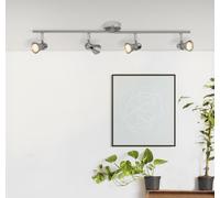 BRILLIANT Spotrohr Sanny | Foco de techo de 4 luces | Metal | Hierro/Cromo | Cabezales orientables | 4x GU10, máximo 7W