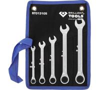 BRILLIANT TOOLS BT013105 Juego de llaves de estrella de carraca, 5 pzs, 8 - 19 mm [Powered by KS TOOLS]