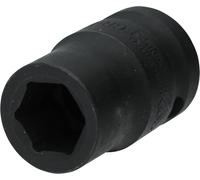 BRILLIANT TOOLS BT022634 Llave de vaso de impacto hexagonal 1/2" 13 mm, corta [Powered by KS TOOLS]