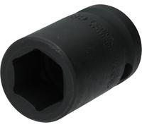 BRILLIANT TOOLS BT022637 Llave de vaso de impacto hexagonal 1/2" 15 mm, corta [Powered by KS TOOLS]