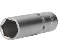 BRILLIANT TOOLS BT022826 Llave de vaso hexagonal de 1/2", versión larga, 16 mm [Powered by KS TOOLS]