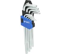 BRILLIANT TOOLS BT044009 Juego de llaves Allen, 9 pzs, perfil Torx®, cortas [Powered by KS TOOLS]