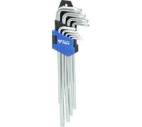 BRILLIANT TOOLS BT044019 Juego de llaves Allen, 9 pzs, perfil Torx®, largas [Powered by KS TOOLS]