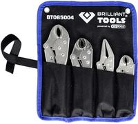BRILLIANT TOOLS BT065004 Juego de tenazas de fijación / alicates de presión, 4 pzs [Powered by KS TOOLS]
