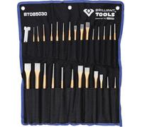 BRILLIANT TOOLS BT085030 Juego de cinceles y botadores, 28 pzs [Powered by KS TOOLS]