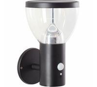 Brilliant Tulip Aplique de exterior LED y solar con detector de movimiento, Negro