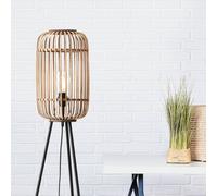 Brilliant Woodrow lámpara de pie, altura 130 cm, madera clara, bambú/metal