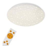 Briloner 3367-216 Luz LED Remoto, Lámpara de Techo Regulable, Control de Temperatura de Color, Blanco, 2200 lúmenes, 18 vatios, Diámetro 37,5 cm, W