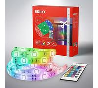 BRILONER - 4M LED Strip RGB, USB LED Strip, Cadena de Luz decorativa, Tira de LED, Cinta de LED, Luz de Colores y Efectos, Acortable, Regulable, Mando a Distancia