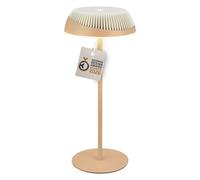 BRILONER - Alusta lampara de mesa sin cable, control táctil regulable, función memoria, ip44, cable usb-c, lampara mesita noche sin cable, German Design Award 2026, 14 x 32 cm, beige blanco roto
