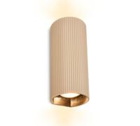 Briloner Aplique de pared, GU10, máx. 9 W, luz arriba y abajo, beige | para salón y dormitorio, lámpara de pared, aplique de dormitorio, apliques para interior, 85x200x80mm, iluminación focal