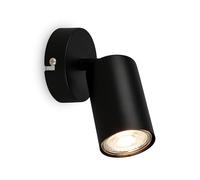 BRILONER - Aplique de Pared Interior Orientable, Casquillo GU10, Máx. 9W, Lámpara para Dormitorio, Focos, 8x15.5 cm, Negro