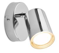 Briloner - Aplique De Pared Interior Orientable IP44 Casquillo GU10 Cromo | Antisalpicaduras Foco De Pared Salón Baño Cocina Pasillo Dormitorio Lámpara GU10 Interior