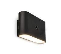 Briloner Aplique de pared LED Chat, negro, 16 cm, plástico, sensor
