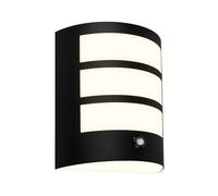 BRILONER - Aplique de pared LED sin conexión a la red con toque, regulable en pasos, temporizador de 15 min., aplique recargable, exterior, apliques de exterior, 18x15x7 cm, negro