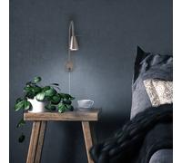 Briloner Aplique de pared LED Tusa, níquel, metal, 45 cm, brazo flexible