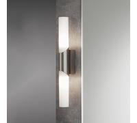 Briloner Aplique de pared Splash, 2 luces, níquel mate