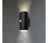 Briloner Aplique LED para exterior con batería 3787015, negro, sensor, arriba/abajo