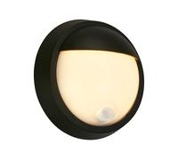 BRILONER - Aplique LED recargable con detector de movimiento, sensor crepuscular, temporizador 20 seg. luz de exterior, apliques de exterior, 17x7 cm, negro