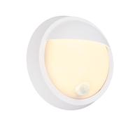 BRILONER - Aplique LED recargable con detector de movimiento, sensor crepuscular, temporizador 20 seg. luz de exterior, apliques de exterior, 17x7 cm, blanco