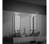 Briloner Aplique LED Runt IP44 soporte 4.000K cromo mate
