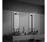 Briloner Aplique LED Runt IP44 soporte 4.000K negro