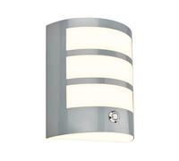 BRILONER - Aplique LED sin conexión a la red con toque, regulable en pasos, temporizador 15 min., aplique recargable, exterior, iluminación de pared exterior, luz exterio, 18x15x7 cm, cromo mate