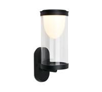 Briloner - Aplique LED sin conexión eléctrica táctil, batería recargable sustituible, aplique de pared exterior, 24x12x10 cm, negro