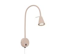 Briloner - Aplique pared interior LED con interruptor en la carcasa, orientable, luz blanca cálida, apliques pared dormitorio, lampara pared, aplique pared, lampara de pared, 8 x 45 cm, beige