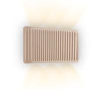 BRILONER - Aplique pared sin cable con control táctil, regulable, luz blanco cálido, up down light con 6 lentes, aplique pared recargable, lámpara salón, dormitorio, 17,5 x 9 x 4,5 cm, Beige