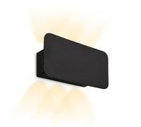 Briloner - Aplique sin conexión a la red con batería recargable, táctil, regulable, batería recargable y fuente de luz intercambiable, iluminación de pared, aplique, 17x9x4,3 cm, negro