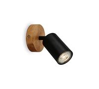 BRILONER - Apliques Madera, Giratorio, GU10, Máx. 9W, Aplique Pared Dormitorio, Lámpara Pared Dormitorio, Aplique, Lámpara de Pared, Lámpara, Focos Pared Interior, Aplique Pared Interior, 9x8.5 cm