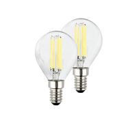 Briloner Bombilla LED gota E14 4W clara 3000K 840lm EEC A 2er EC:EPREL:2098323