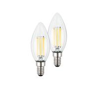 Briloner Bombilla LED vela E14 4W claro 3000K 840 lm EEC A 2er EC:EPREL:2098301