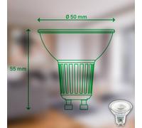 Briloner Bombilla reflectora LED GU10 4.7W claro 3000K EEC A 2er EC:EPREL:2098500